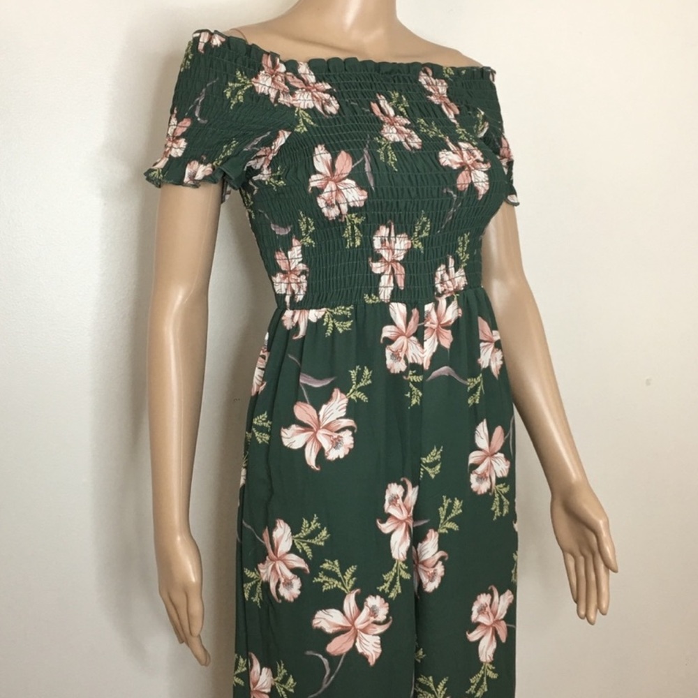 GREEN FLORAL JUMPSUIT 🌺